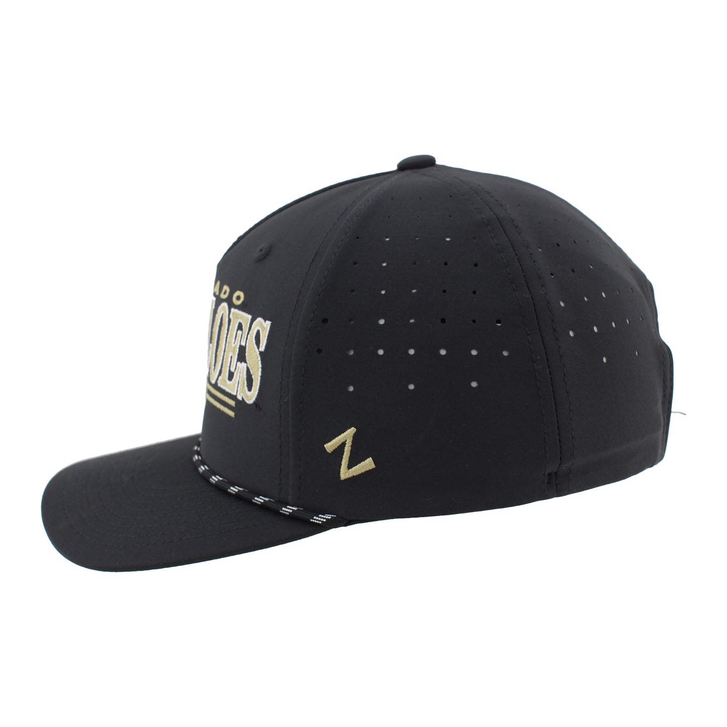 Black Ace Colorado Buffaloes Rope Hat with Cool Mesh