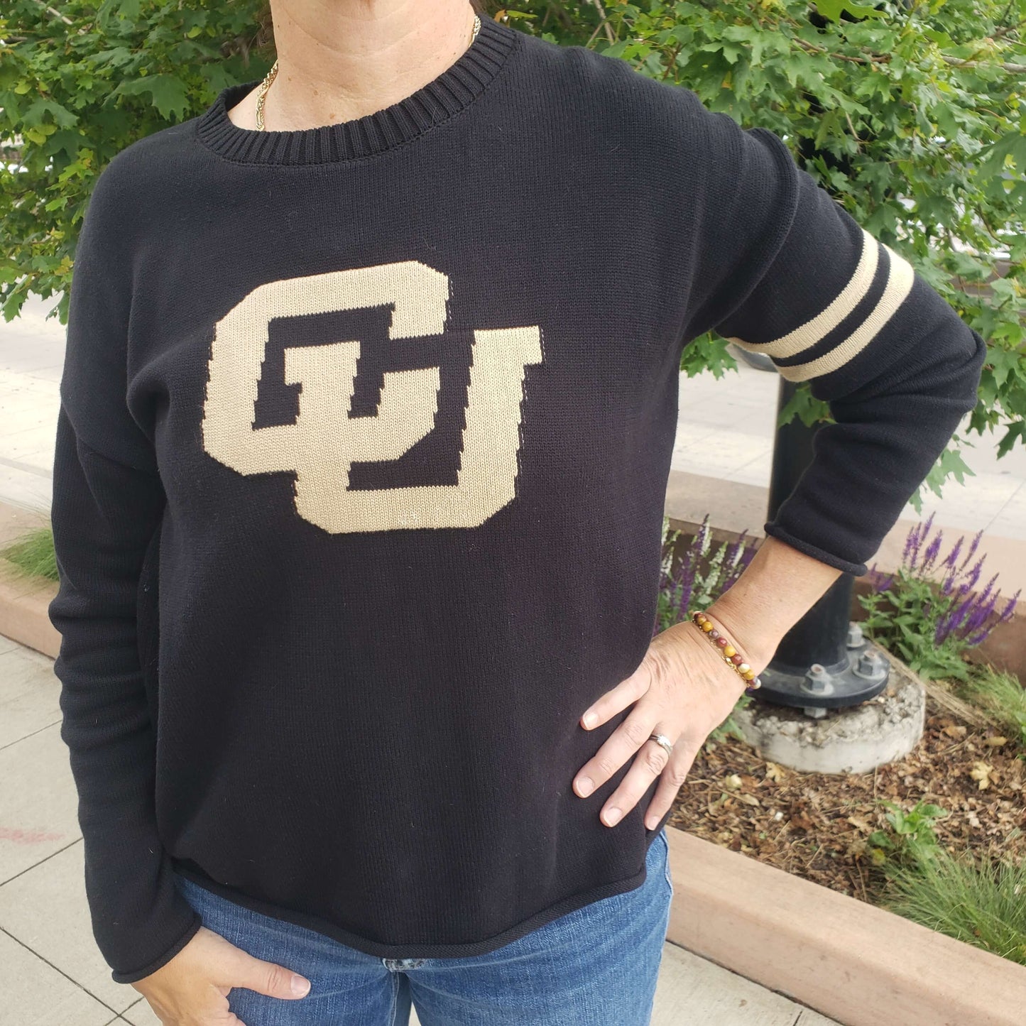 Colorado Buffaloes Black Women's Sweater by Newport Knits