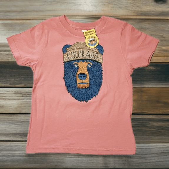 Toddler Colorado Bear Shirt (Desert Rose)