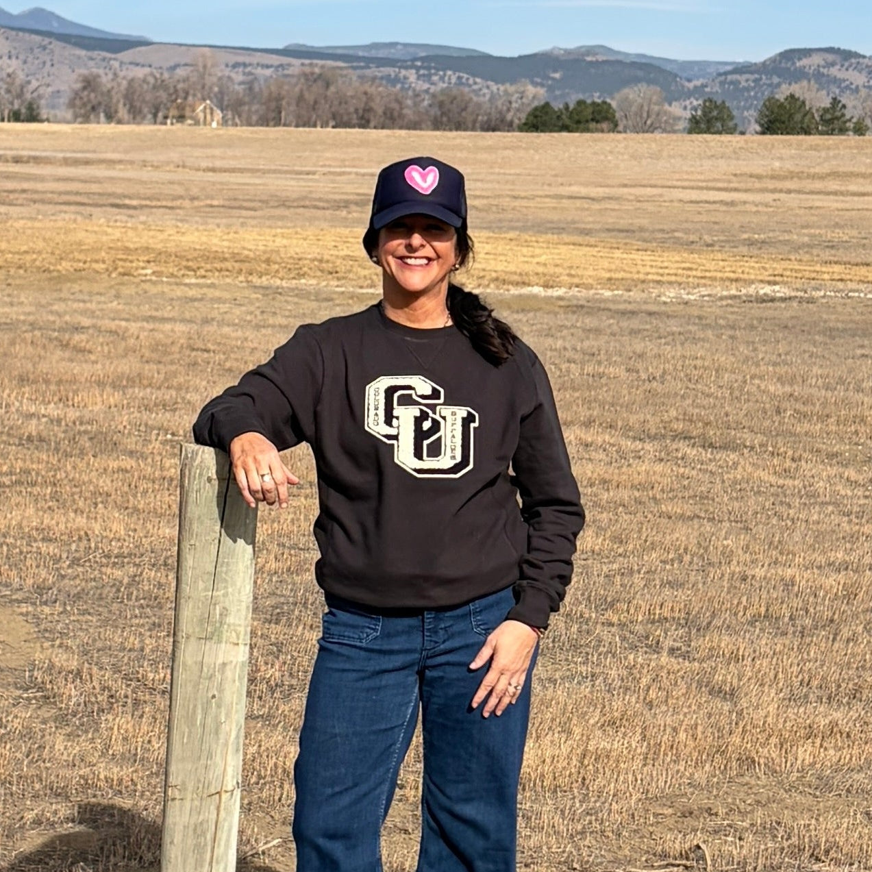 Colorado Buffaloes Varsity Letter Sanded Fleece Crewneck