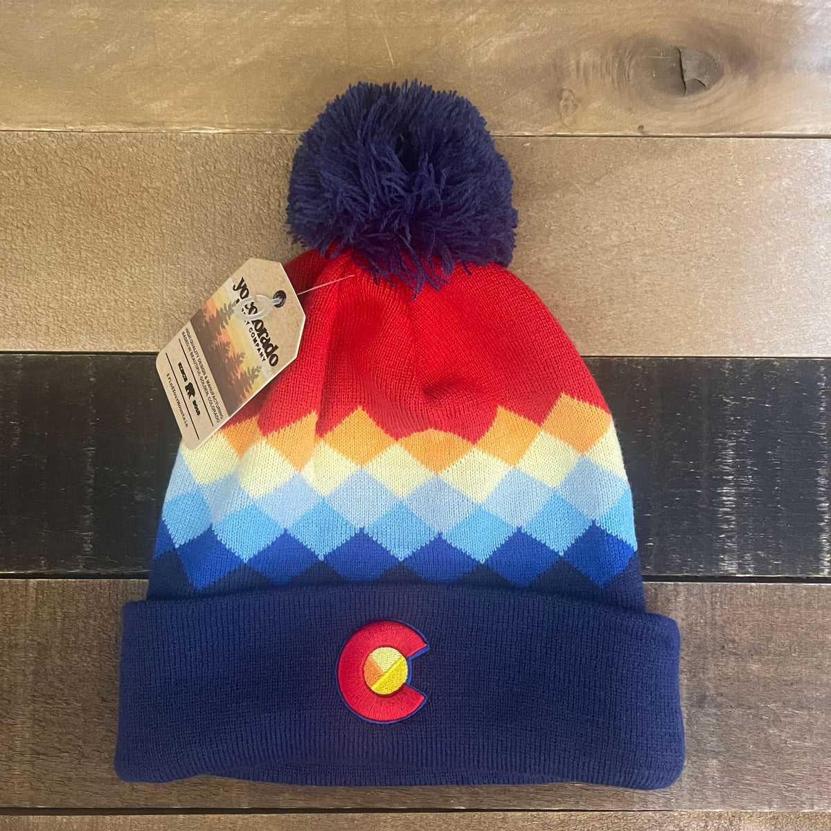 Yo Colorado Rainbow Argyle Mountain Beanie