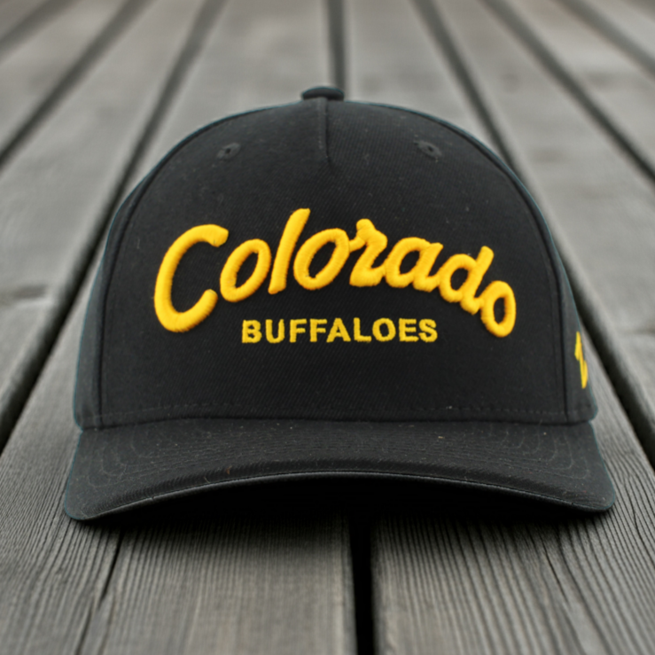 Zephyr 80's Style Black and Gold Colorado Buffaloes Hat
