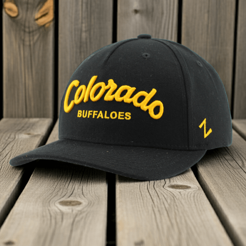 Zephyr 80's Style Black and Gold Colorado Buffaloes Hat