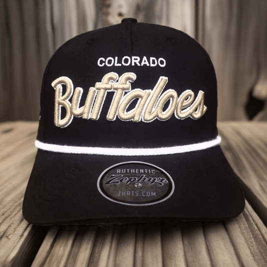 Zephyr Colorado Buffaloes Black Rope Hat with Ralphie