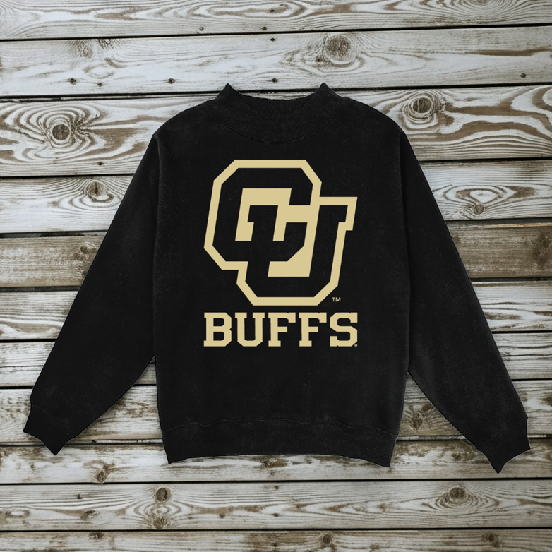 CU Buffs Mock Neck Crew Sweatshirt
