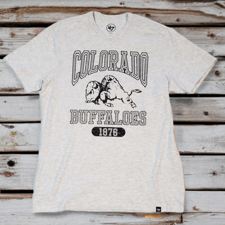 '47 Brand Grey Colorado Buffaloes 1876 T-Shirt