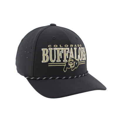 Black Ace Colorado Buffaloes Rope Hat with Cool Mesh