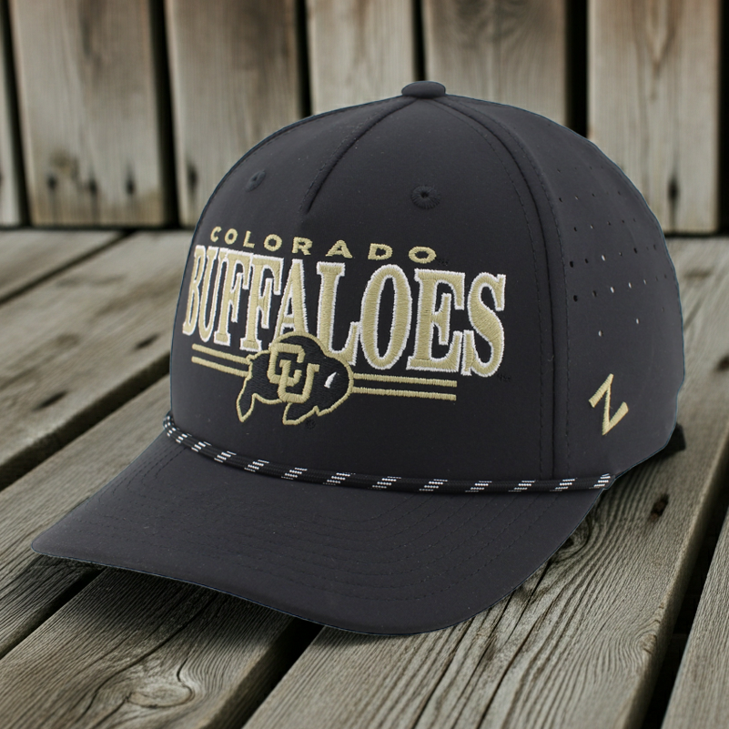 Black Ace Colorado Buffaloes Rope Hat with Cool Mesh