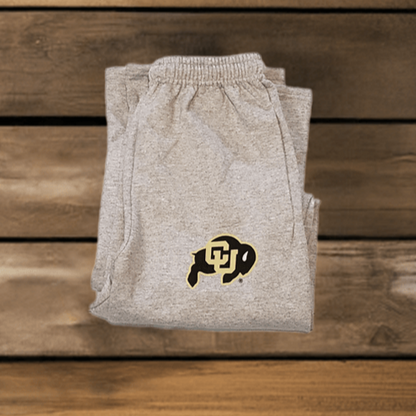 Colorado Buffaloes Open Botton Heather Gray Sweatpants