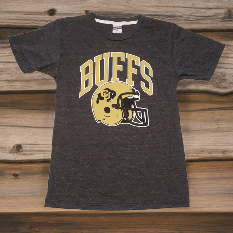 Charlie Hustle Buffs Black Football Helmet T-Shirt