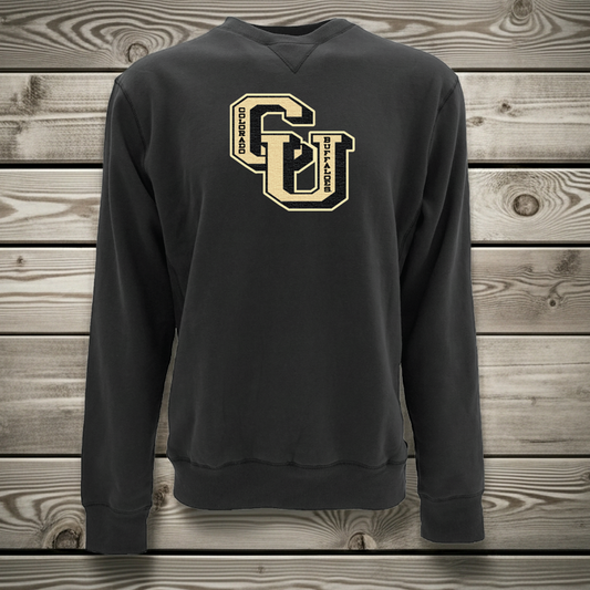 Colorado Buffaloes Varsity Letter Sanded Fleece Crewneck