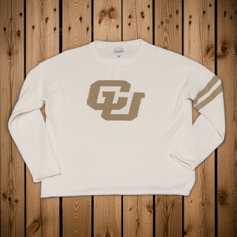 Colorado Buffaloes White Women's Sweater by Newport Knits
