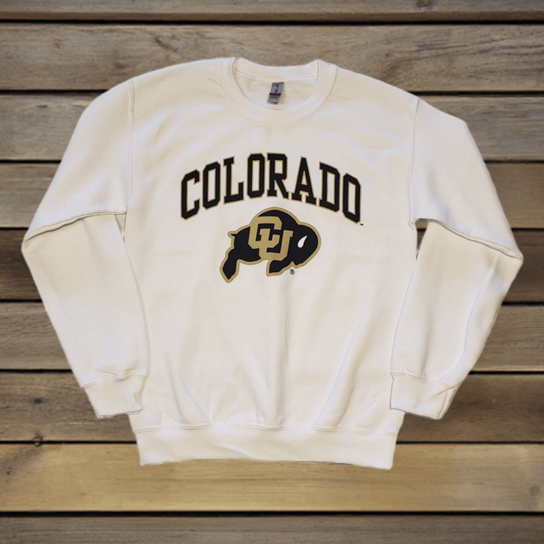 Gildan CU White Crewneck Sweatshirt Large
