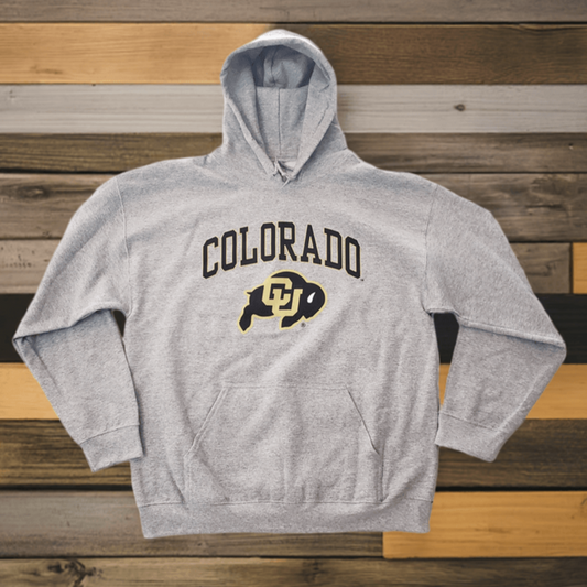 Gildan Heather Gray Colorado Buffaloes Hoodie