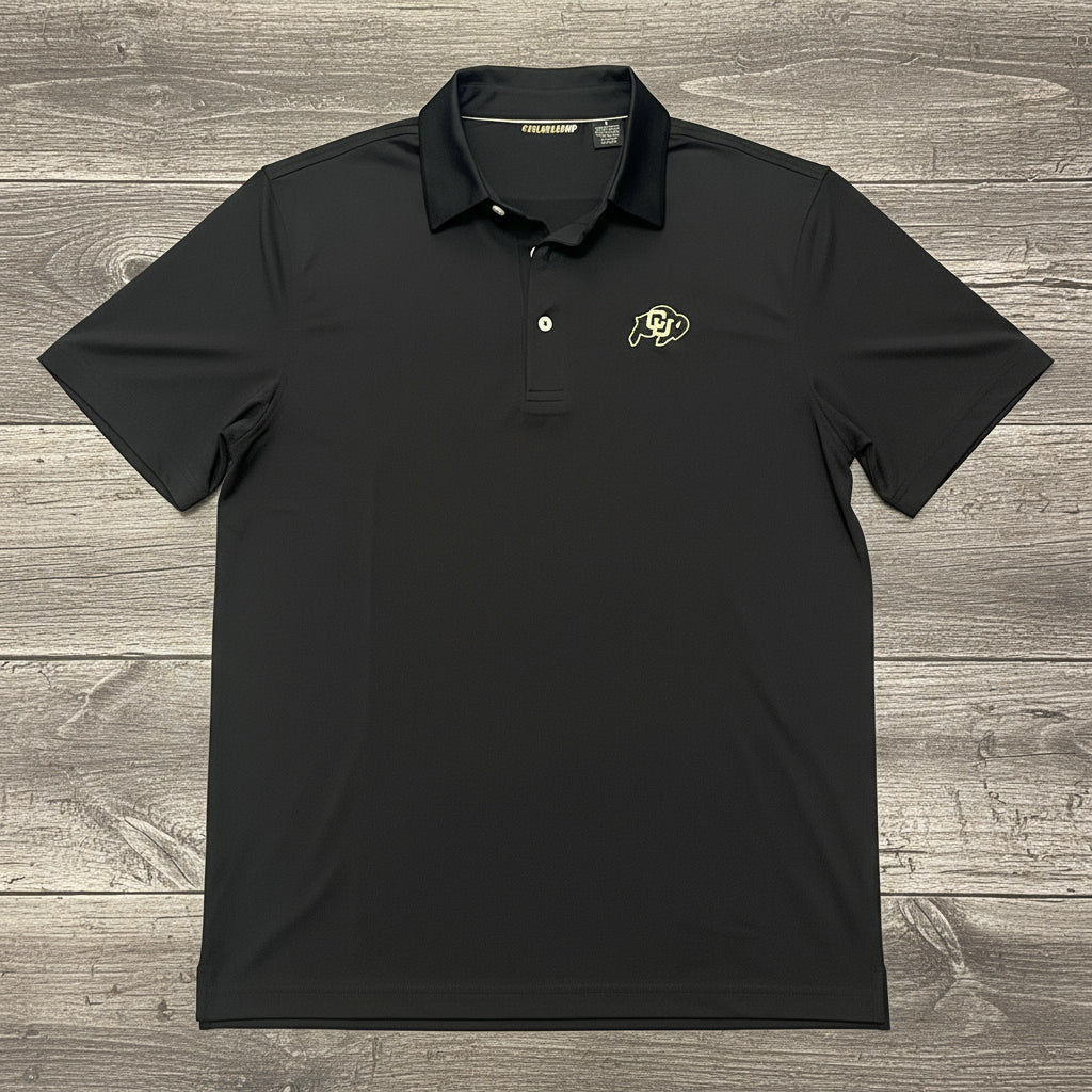 Men's Black Colorado Buffaloes Full Turn Ecotec Polo