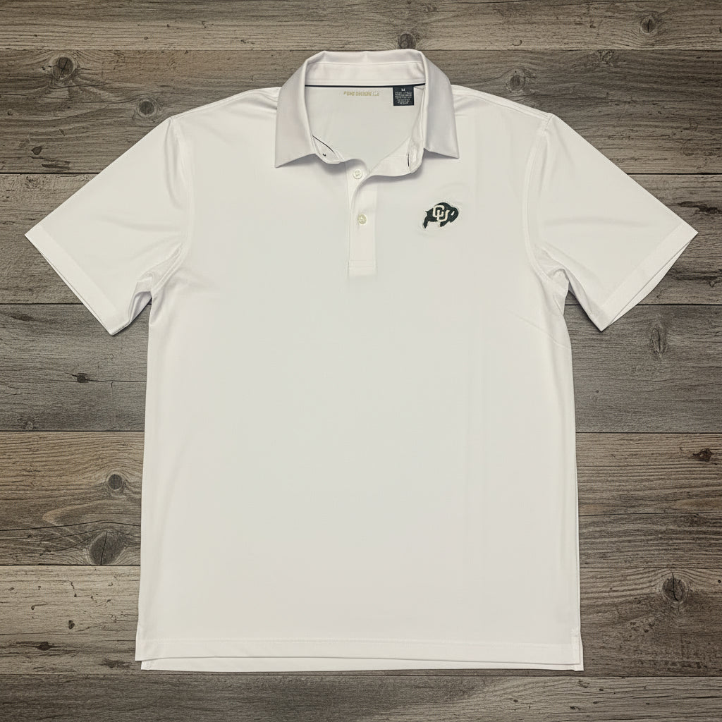 Men's White Colorado Buffaloes Full Turn Ecotec Polo
