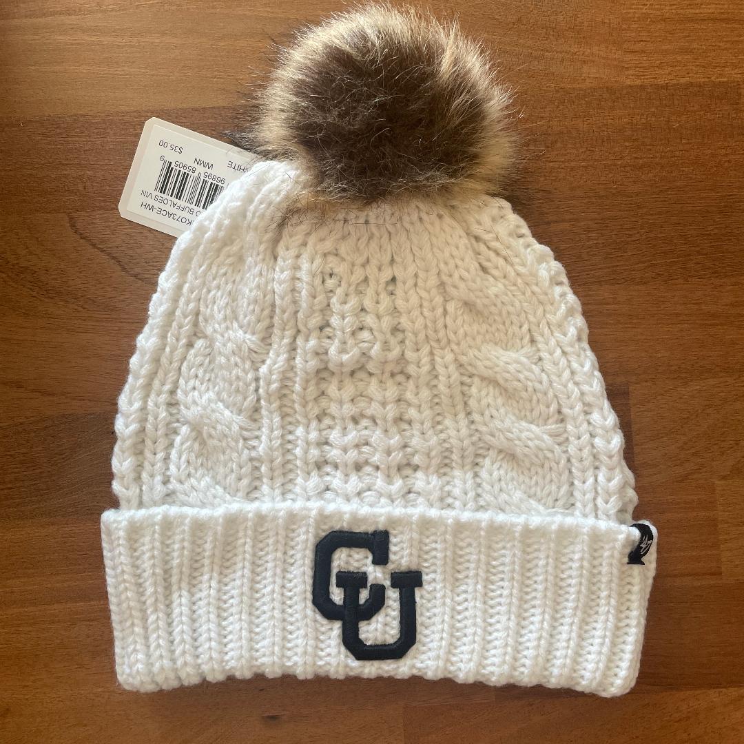 White '47 Brand Women's Meeko Pom Knit