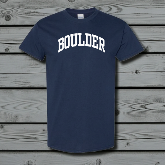 Navy Gildan Boulder T-Shirt