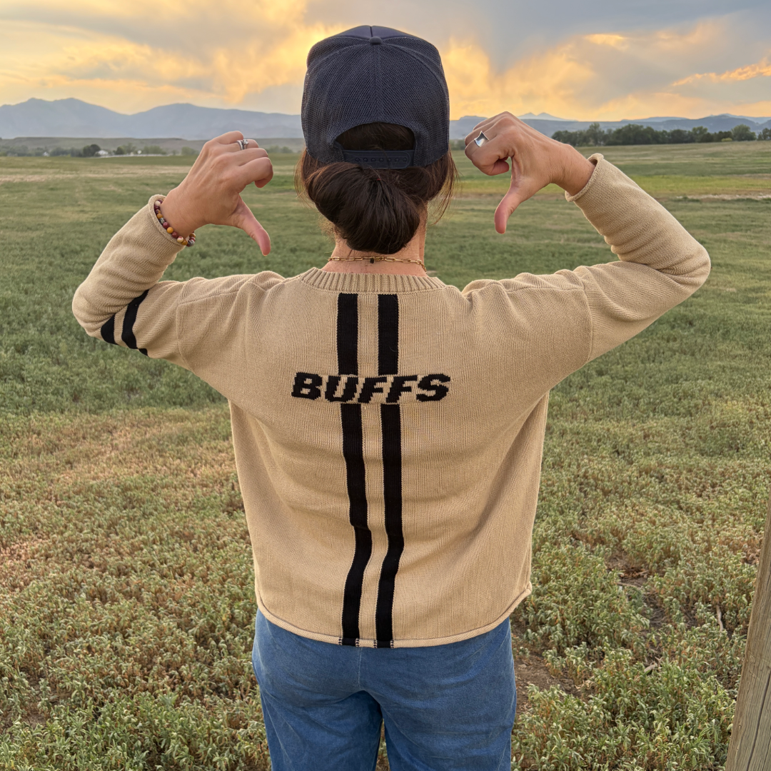 Colorado Buffaloes Gold Colorado Women's Sweater by Newport Knits