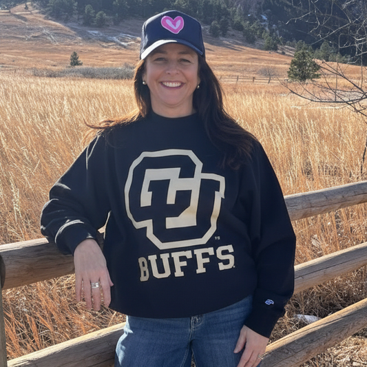 CU Buffs Mock Neck Crew Sweatshirt