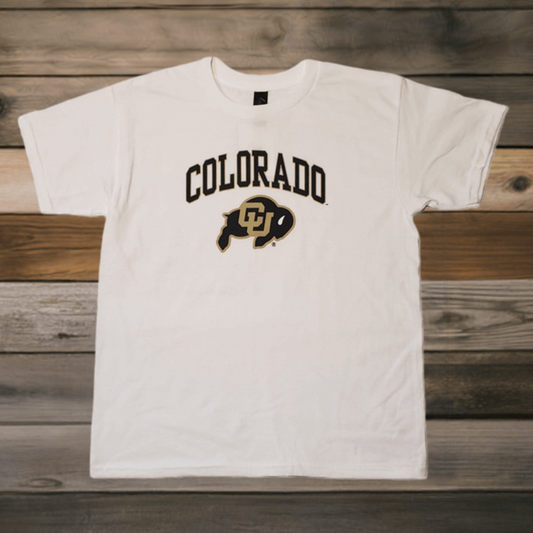 YOUTH White Colorado Buffaloes T-shirt