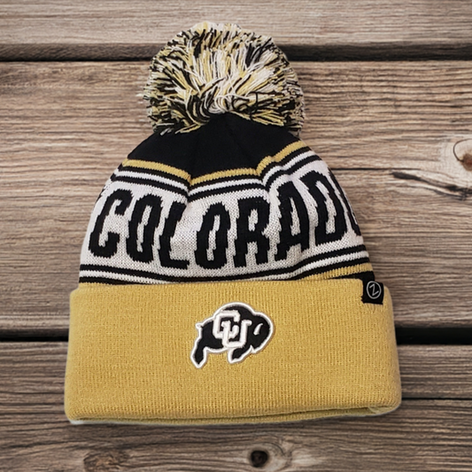 YOUTH Zephyr Colorado Buffaloes Knit Hat w/ Pom