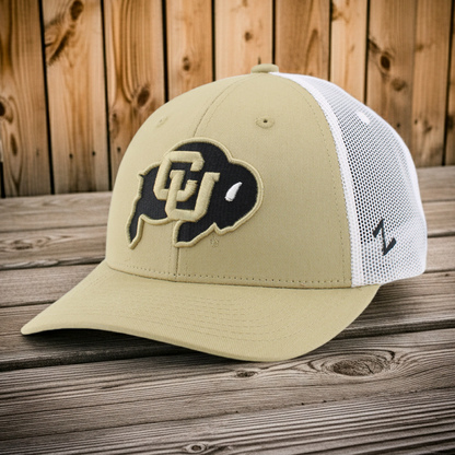 Zephyr Gold and White Colorado Buffaloes Trucker Hat