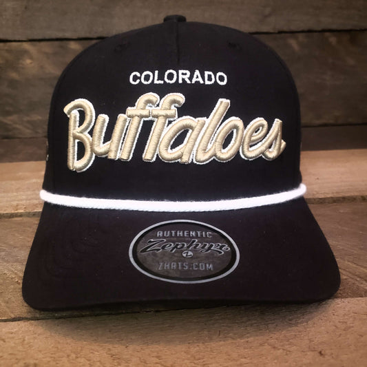 Zephyr Colorado Buffaloes Black Rope Hat with Ralphie