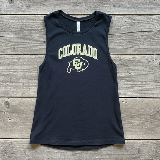 Women's Bella Canvas Black Colorado Buffaloes Tank Top